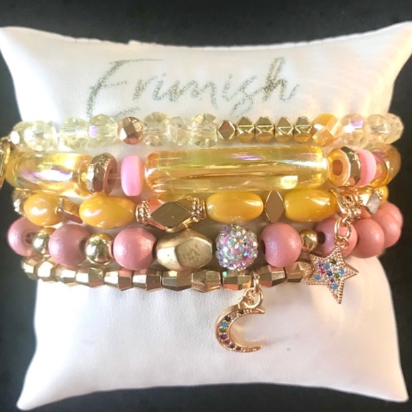 ERIMISH BRACELETS ⭐️New SUMMER ARRIVAL SUNNY GALAXY CHARM SPECIALTY STACK ⭐️ NWT - Picture 2 of 13
